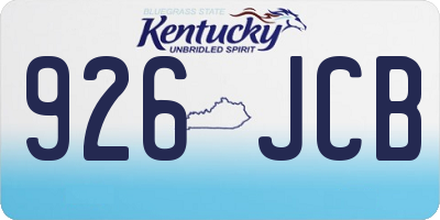 KY license plate 926JCB