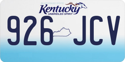 KY license plate 926JCV