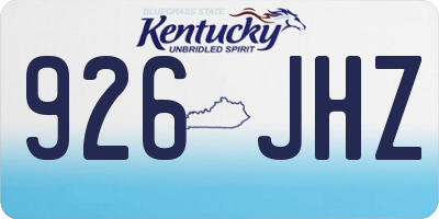 KY license plate 926JHZ