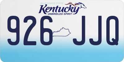 KY license plate 926JJQ