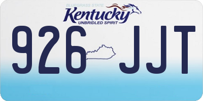 KY license plate 926JJT