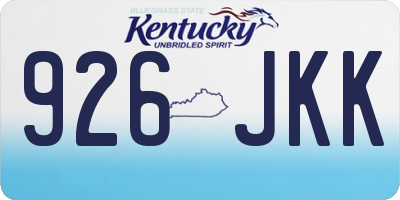 KY license plate 926JKK