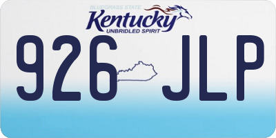 KY license plate 926JLP