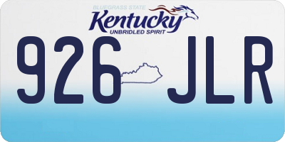 KY license plate 926JLR