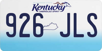 KY license plate 926JLS