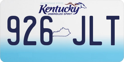 KY license plate 926JLT