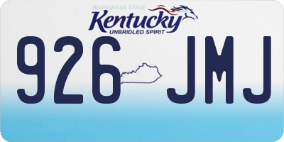 KY license plate 926JMJ