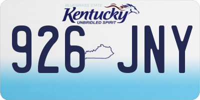 KY license plate 926JNY