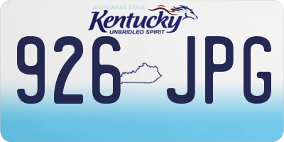 KY license plate 926JPG