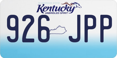 KY license plate 926JPP