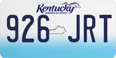 KY license plate 926JRT