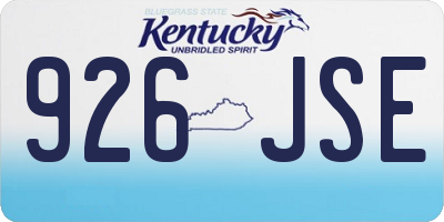 KY license plate 926JSE