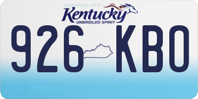 KY license plate 926KBO