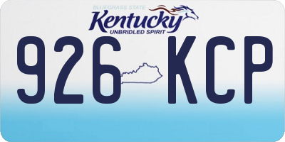 KY license plate 926KCP