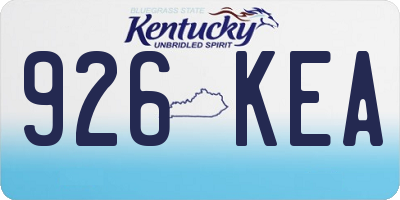 KY license plate 926KEA