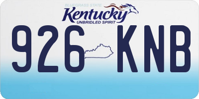 KY license plate 926KNB
