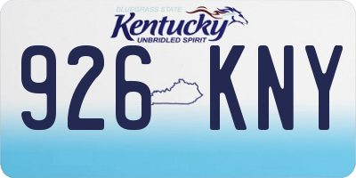 KY license plate 926KNY