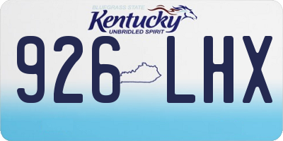 KY license plate 926LHX