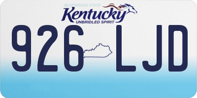 KY license plate 926LJD