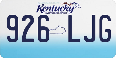 KY license plate 926LJG