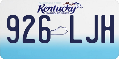KY license plate 926LJH