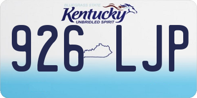 KY license plate 926LJP