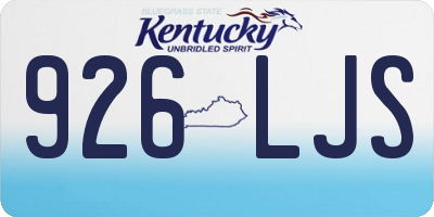 KY license plate 926LJS