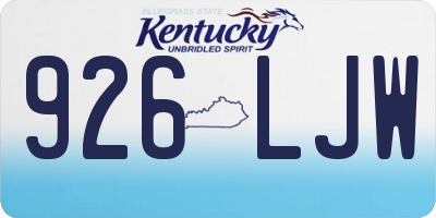 KY license plate 926LJW