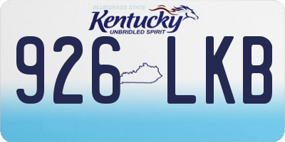 KY license plate 926LKB