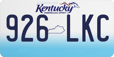 KY license plate 926LKC