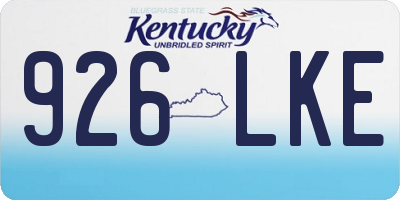 KY license plate 926LKE