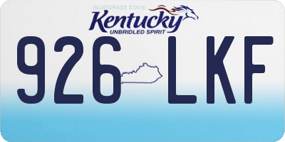 KY license plate 926LKF