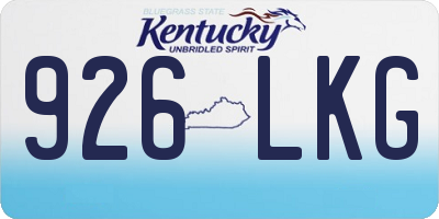 KY license plate 926LKG