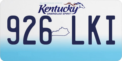 KY license plate 926LKI