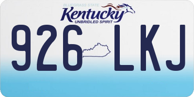 KY license plate 926LKJ
