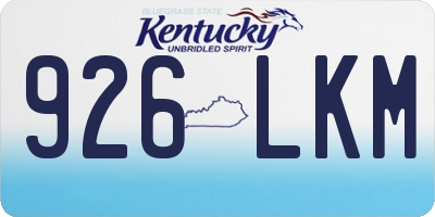KY license plate 926LKM