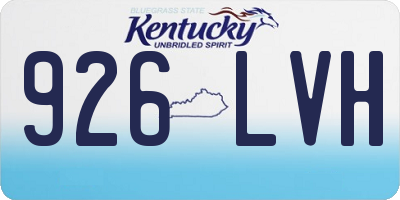 KY license plate 926LVH