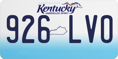 KY license plate 926LVO