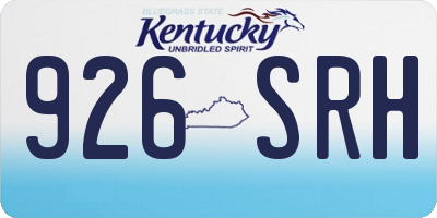 KY license plate 926SRH