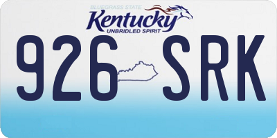 KY license plate 926SRK