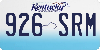 KY license plate 926SRM