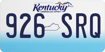KY license plate 926SRQ