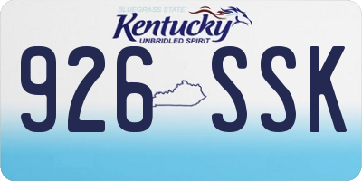 KY license plate 926SSK