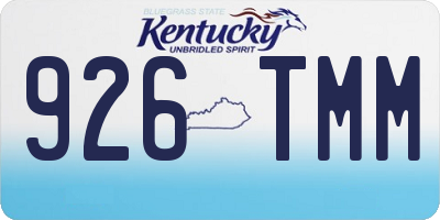 KY license plate 926TMM
