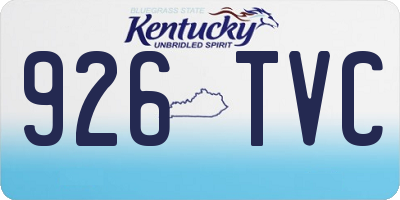 KY license plate 926TVC