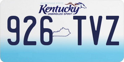 KY license plate 926TVZ