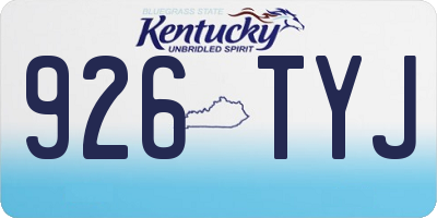 KY license plate 926TYJ