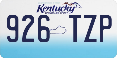 KY license plate 926TZP