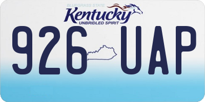 KY license plate 926UAP