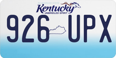 KY license plate 926UPX